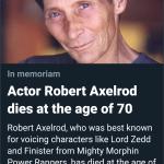 Lord Zedd is dead