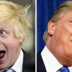 Bad hair and what's under it - Johnson and Trump meme