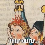 XD | I HELP KILL FLY | image tagged in xd | made w/ Imgflip meme maker
