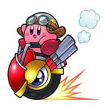 Kirby on a wheelie meme