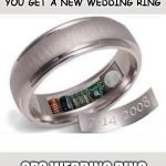 GPS Wedding Ring | HAS YOUR WIFE SUGGESTED YOU GET A NEW WEDDING RING; GPS WEDDING RING | image tagged in gps wedding ring | made w/ Imgflip meme maker
