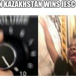 Make Kazakhstan Win Junior Eurovision | WHEN KAZAKHSTAN WINS JESC 2019 | image tagged in loud music,memes,eurovision,junior,kazakhstan,turn up the volume | made w/ Imgflip meme maker