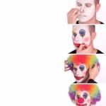 puttin on clown makeup meme