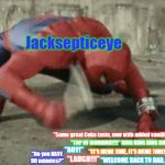 Jacksepticeye and his memes | Jacksepticeye; "Same great Coke taste, now with added vanilla."; "TOP OF MORNING!!!!" RING RING RING RING; "BOY!"; "IT'S MEME TIME, IT'S MEME TIME!!"; "Do you HAVE 90 minutes?"; "LAUGH!!!"; "WELCOME BACK TO DAD, OF, BOY!" | image tagged in jacksepticeye,god of war,coke,minecraft,laugh,meme time | made w/ Imgflip meme maker