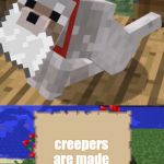 LeTtEr mAde oUt oF lETtEr | creepers are made out of creeper | image tagged in floor made out of floor,minecraft,creeper | made w/ Imgflip meme maker
