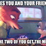 Stoners in Zootopia | THE FACES YOU AND YOUR FRIEND MAKE; WHEN THE TWO OF YOU GET THE MUNCHIES | image tagged in nick wilde and judy hopps half-closed eyes,zootopia,nick wilde,judy hopps,munchies,funny | made w/ Imgflip meme maker