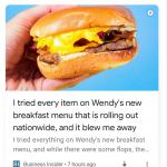 I tried every Wendy's breakfast item