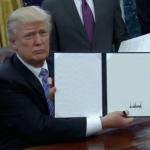 Donald Trump Bill Sign