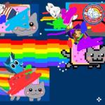 Add Yourself Riding on Nyan Cat with your Food, Soda and Blanket