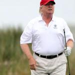 Trump golfing