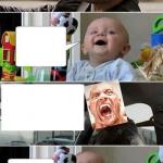 Angry Rock Driving Baby meme