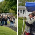 bikers attend girl's lemonade stand to thank her & her mom♥