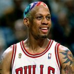 Rodman rainbow hair | WHAT IS YELLOW, RED, GREEN AND BLUE? MADONNA’S HEADBOARD AFTER RODMAN SPENT THE NIGHT | image tagged in rodman rainbow hair | made w/ Imgflip meme maker