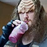 Klingon Fan with Smoothie