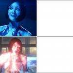 Hotline Bling (Cortana version) backwards meme