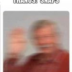 THANOS: *SNAPS | image tagged in bruh | made w/ Imgflip meme maker