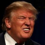 Trump squint bares teeth, the Real Trump