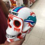 Miami Dolphins Painted Skull