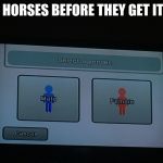 Gender | SEA HORSES BEFORE THEY GET IT ON | image tagged in gender | made w/ Imgflip meme maker
