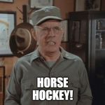 Colonel Potter | HORSE
HOCKEY! | image tagged in colonel potter | made w/ Imgflip meme maker