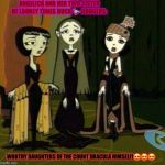 Angelica and two sisters | ANGELICA AND HER TWO SISTER OF LOONEY TUNES DUCK 🦆 DODGERS:; WORTHY DAUGHTERS OF THE COUNT DRACULA HIMSELF!😍😍😍 | image tagged in angelica and two sisters | made w/ Imgflip meme maker