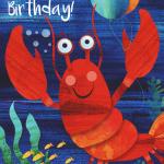 Cute Lobster Happy Birthday Card