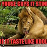 Busy | TO YOUSE GUYS IT STINKS; TO ME IT TASTE LIKE KOOL-AID | image tagged in busy | made w/ Imgflip meme maker