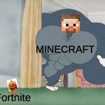 buff tom vs jerry | MINECRAFT; Fortnite | image tagged in buff tom vs jerry | made w/ Imgflip meme maker