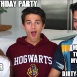 Youtube video screenshot | MY BRITHDAY PARTY; MY FRIEND TOUCHING MY CAKE W/ THEIR DIRTY-ASS FINGERS; MY OLDER SISTER | image tagged in youtube video screenshot | made w/ Imgflip meme maker