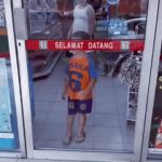 Wait ... what happened to the glass? | image tagged in gifs,scared kid | made w/ Imgflip video-to-gif maker