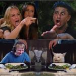 Table cat meme
