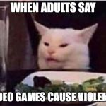 Dopl3r Com Memes Woman Screaming White Cat At The Table