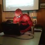 Spider-Man in the act