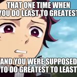 tanjiro looking down on zenitsu Meme Generator - Imgflip