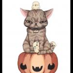 Grumpy Halloween Cat