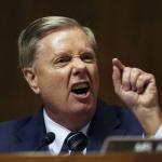 Lindsay Graham snarling in a hissy fit