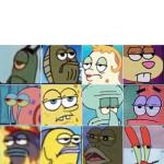 Sponge Bob Characters Unimpressed meme