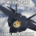Turning Raptor | ME IS BIG PLANE; I HAS MUCH FREEDOM | image tagged in turning raptor | made w/ Imgflip meme maker