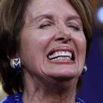 Nancy Pelosi crying or making a wish