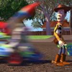 Buzz about to run over Woody