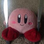 Kirby with two knives
