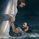 Jesus rescuing man