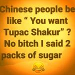 Tupac Shakur 2 Packs of Sugar