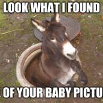 Asshole | LOOK WHAT I FOUND ONE OF YOUR BABY PICTURES | image tagged in asshole | made w/ Imgflip meme maker