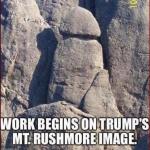 Trump Mount Rushmore Natuaral Scupture meme