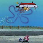 Upside down driving Spongebob meme