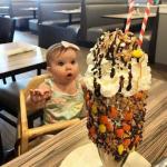 baby staring at ice cream