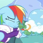 Rainbow Dash goodbyes to Tortoise