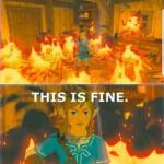 This is fine Link meme