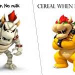 Cereal when haves milk